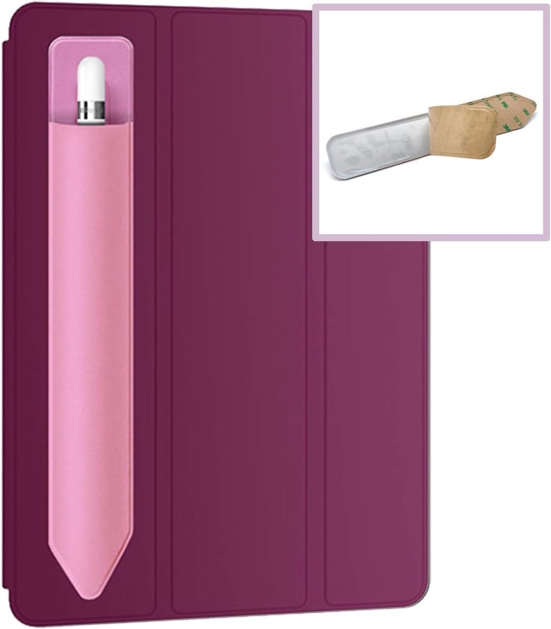 TENOC Universal Stylus Holder, Adhesive Pencil Protected Sleeve Case, Elastic Pens Holder Storage Pouch Pocket Compatible for Pencil Pro 2nd/1st & USB-C, 1 Pcs, Pink - Image 1
